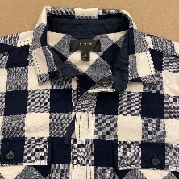 J. Crew Women’s Buffalo Check Half Zip Shirt Jacket Cotton/Wool Blend Size Small - Picture 5 of 13